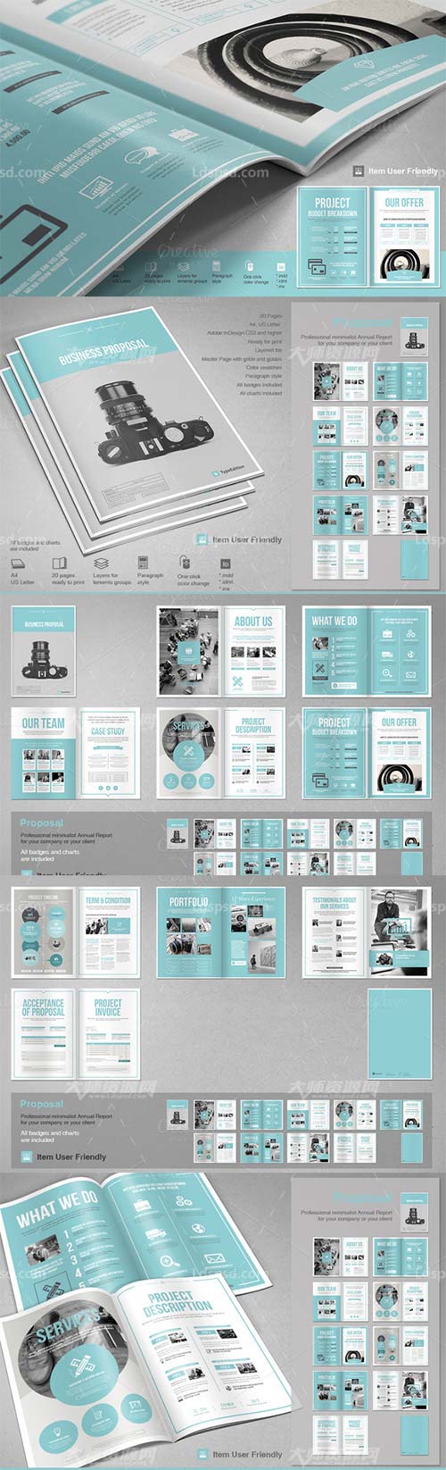 Proposal,indesign模板－产品手册(器材类/20页)